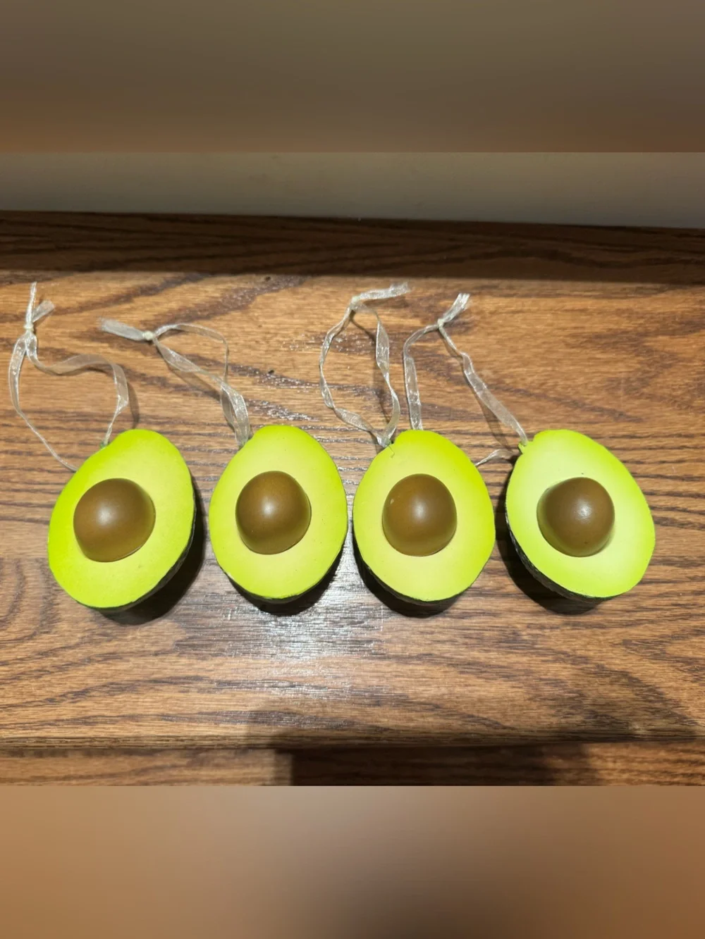 Set Of 4 Avocado Ornaments